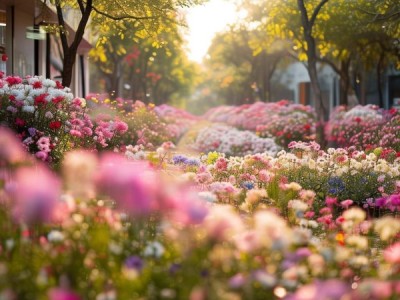即墨商贸城服务部，花香满街，韵达之韵，诗意栖居